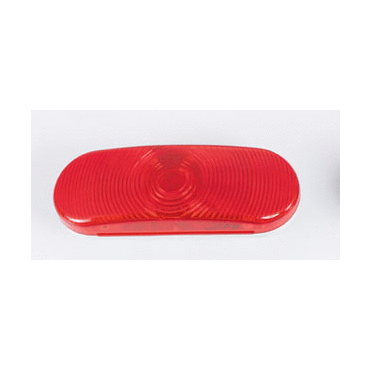 6in Oval Tail Light-Red