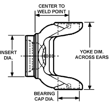 YOKE-WELD BRG PLATE 4"