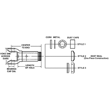 Yoke, Slip, Drive Shaft, Outsi
