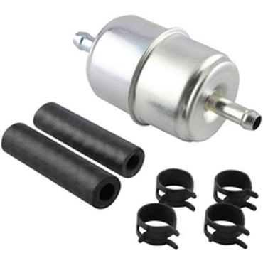 IN-LINE FUEL FILTER WITH CLAMPS AND HOSE