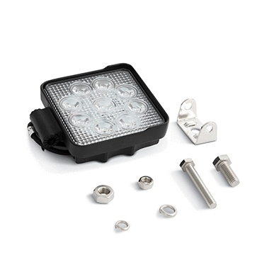 Worklamp: LED (9), flood beam, square, 12-24VDC