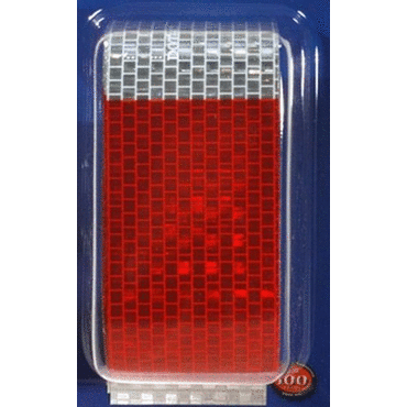 CONSPICUITY TAPE, 11 X 7, RED/SILVER,  2