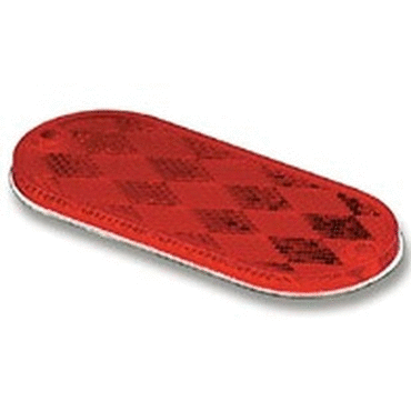 REFLECTOR, RED , OVAL SCREW MOUNTABLE