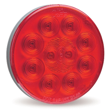 STT LAMP, 4", RED, SUPERNOVA LED, 10 DIO