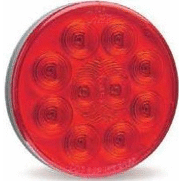STT LAMP, 4", RED, W/BLACK THFT RESISTAN