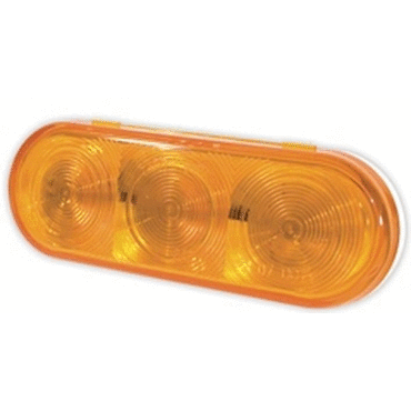 STT LAMP, YELLOW, OVAL, MALE PIN, 3 DIOD