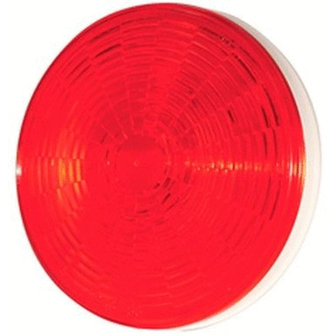 STT LAMP, RED, 4" ROUND, MALE PIN, 3 DIO