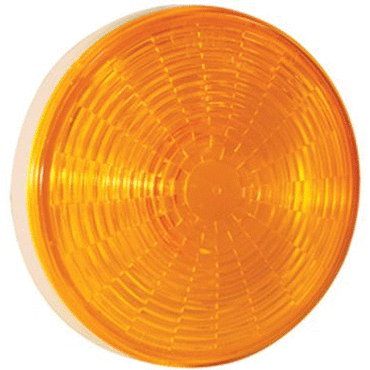 STT LAMP, YEL, 4" ROUND, FEMALE PIN, 3 D