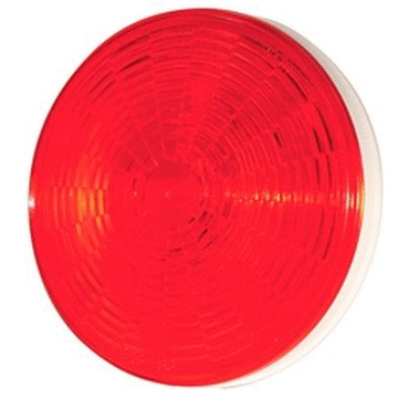 STT LAMP, RED, 4" ROUND, HARD SHELL CONN