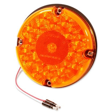 TURN LAMP, 7", YELLOW, LED BUS TURN LAMP