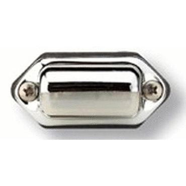 DOME/INTERIOR LAMP, CHROME, HOODED GUARD