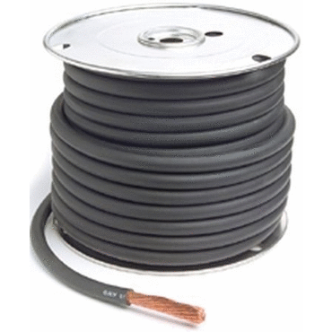 BATTERY CABLE, BLACK, 2 GA, 50' SPOOL