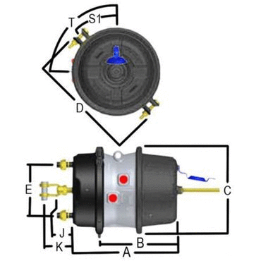 CHAMBER-BRK 2.87" WELD CLEV LS 3"STROKE
