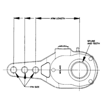 SLACK ADJUSTER, BRAKE, MANUAL,