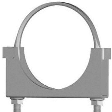 4" FLAT BAND / U-BOLT CLAMP WITH WELDED