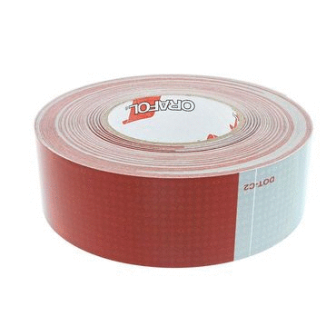 TAPE-V82 Red/Wh 2"X150'