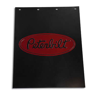 MUDFLAP-BLACK 3/16 24 RED PB LOGO POLY