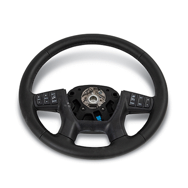 Wheel-Steering Leather Multfunc Amber Bk