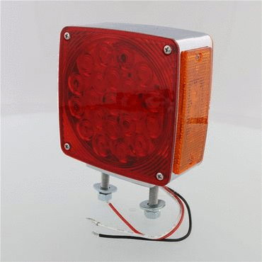 Light-Dbl Face Turn Sq Ambr/Red Rh