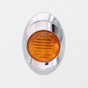 Lamp-Marker X3a Bulb Amber W/Chr Bezel