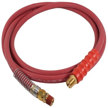 AIR LINE-RED RUBBER, 15FT,  HNDL, EMER