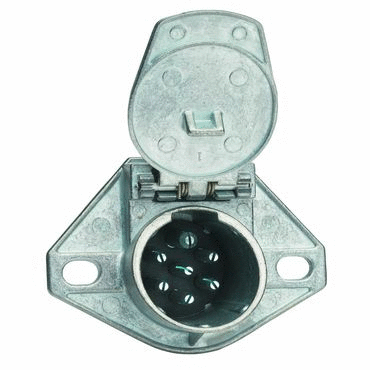 SOCKET - 7 PIN, SPLIT PIN, 2 HOLE MOUNT,