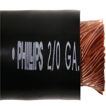 Cable-2/0 Ga Blk 25 Ft