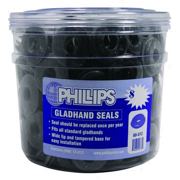 DISPLAY - GLADHAND SEALS, BLACK RUBBER,