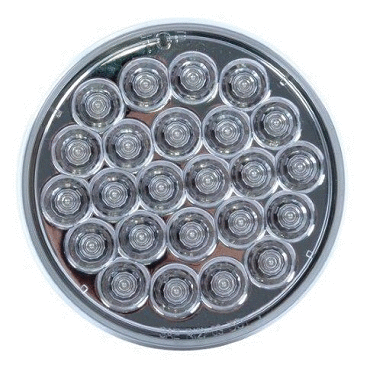 LED 4" ROUND BLACK BACK UP LIGHT - WHITE