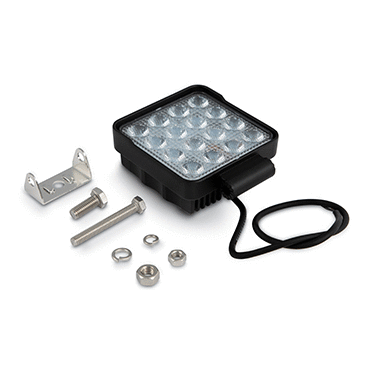 LED WORK LIGHT - 16 DIODES - SQUARE - 22