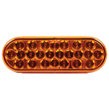 LED STROBE OVAL-AMBER 24 DIODE