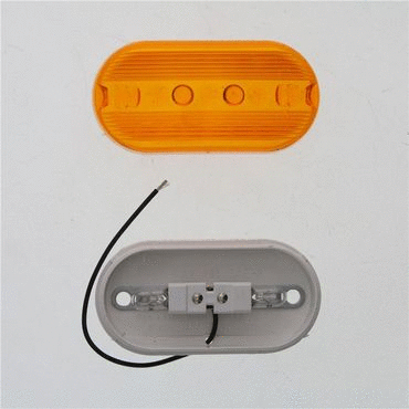 Amber Permastat Oval Clearance/Marker La