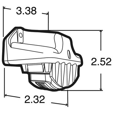 Kit-License Lamp W/ Brkt Plastic Grey