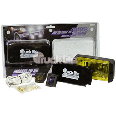 KIT-LIGHT AUX FOG RECT COMP CLEAR BLK HS