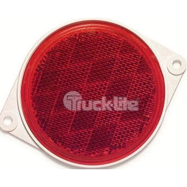 REFLECTOR-ROUND 3" RED W/ FLG SCREW ON