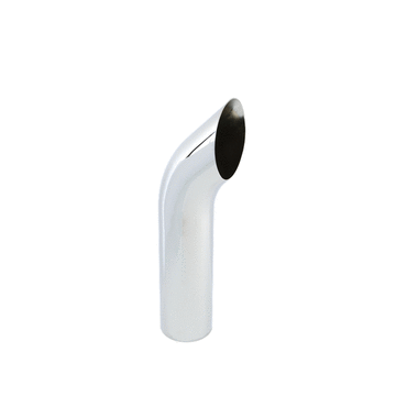 Pipe-Exhaust Str 5x24 Stl Chr Od/Crvd