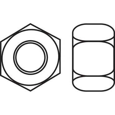 Nut-Hex Lt Sl Nyl 1/2-20nfx0.594t Ne Zn