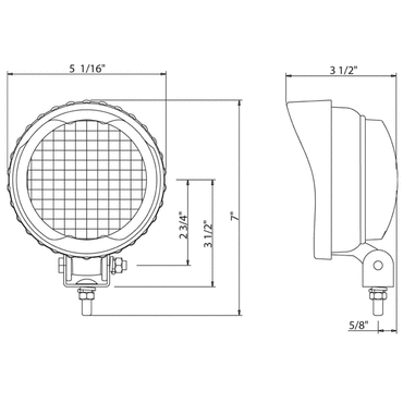 Worklite-6 Diode 12v Blk Alum Hsg