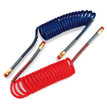 15' COILED NYLON AIR HOSE ASSEMBLY